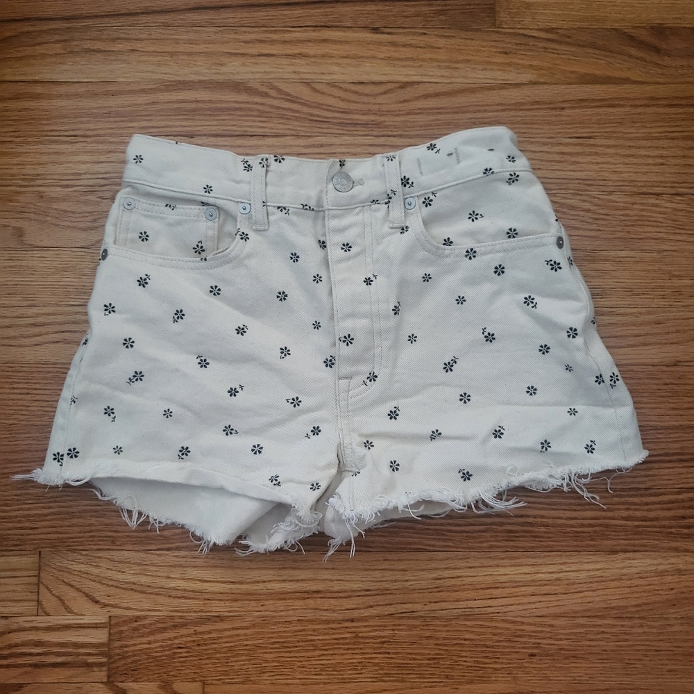 White Madewell Dad Jean Cutoff Shorts
